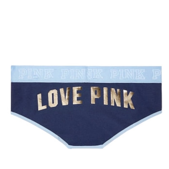 New Victoria’s Secret PINK Colorblock Logo Hipster Panties - Large - Picture 1 of 4